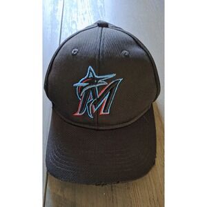 Miami Marlins Hat Cap Youth One Size Black MLB Baseball OC Sports Team